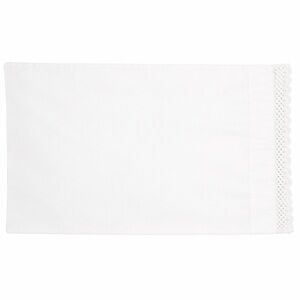 White Pillowcase With Crochet Edge